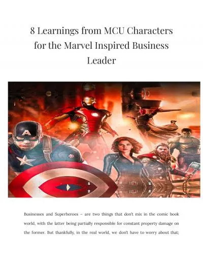 8 Learnings from MCU Characters for the Marvel Inspired Business Leader