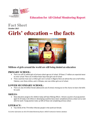 Education for All Global Monitoring ReportFact SheetOctober 2013Girlse