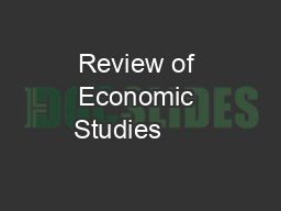 Review of Economic Studies      