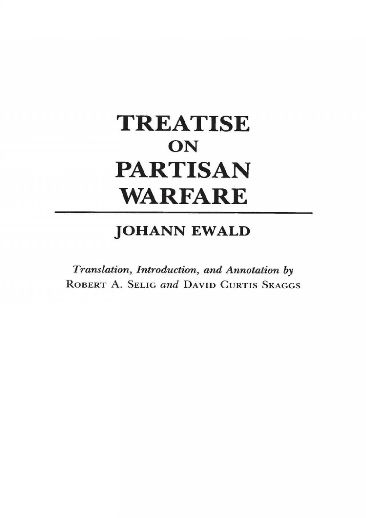 PDF-[READ]-Treatise on Partisan Warfare (Contributions to the Study of Religion,)