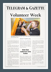 Volunteer WeekJacob Higginson, 9, helps his mother, Amber, a Hanover v