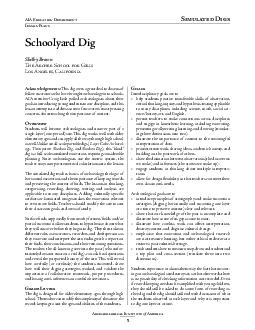 Schoolyard Dig Shelby Brown T A S  G L A C Acknowledgements is dig owes a great deal to