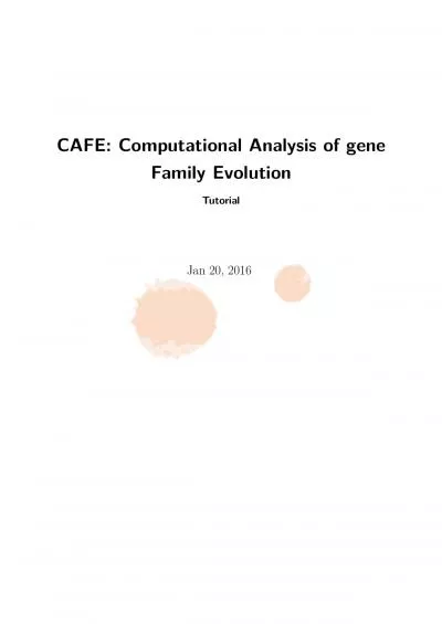 CAFEComputationalAnalysisofgeneFamilyEvolutionTutorialJan202016