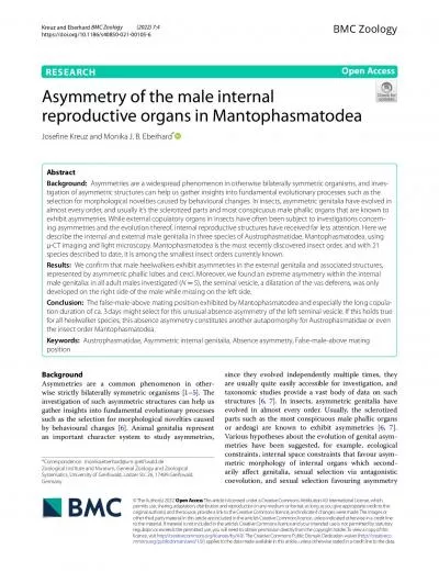 Page 2 of 9Kreuzand Eberhard BMC Zoology             2022 74