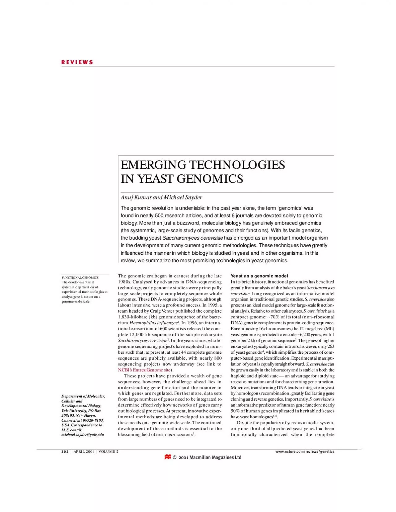 PDF-The genomic era began in earnest during the late1980sCatalysed by adv