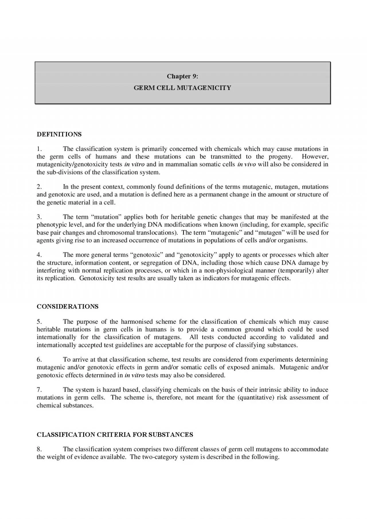 PDF-GERM CELL MUTAGENICITY