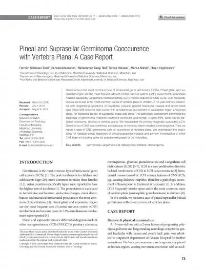 INTRODUCTIONGerminoma is the most common type of intracranial germ cel