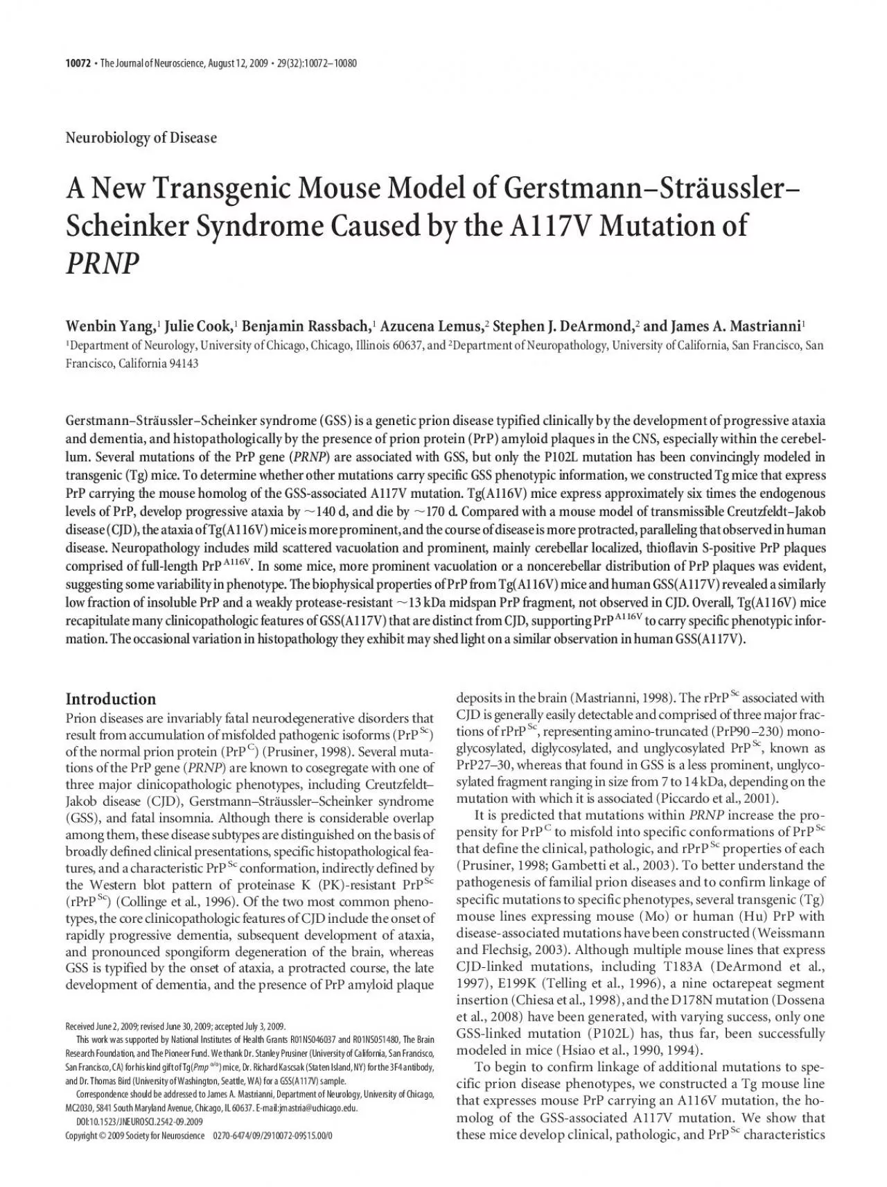 PDF-NeurobiologyofDiseaseANewTransgenicMouseModelofGerstmannStrausslerS