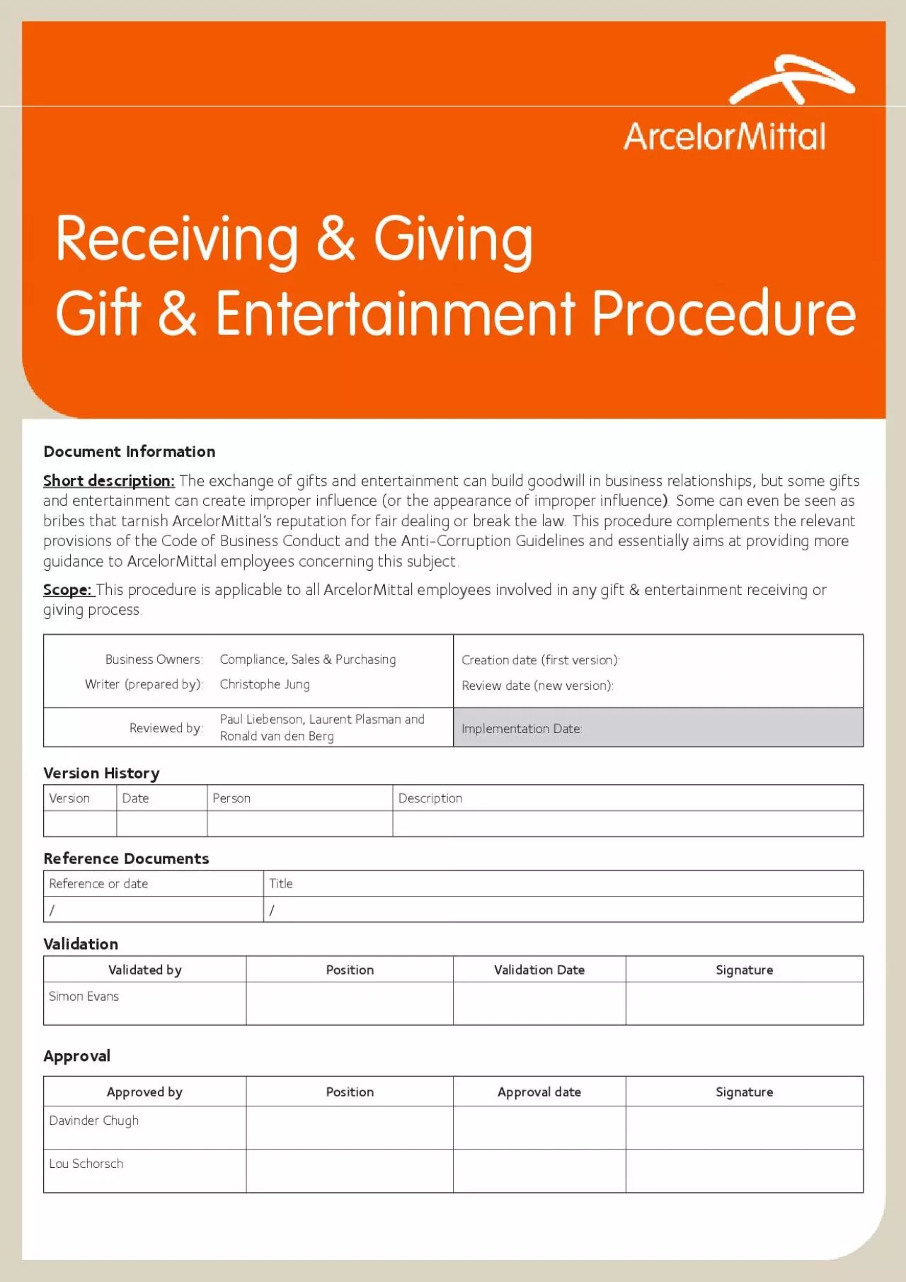 PDF-Docement InformationShort description The exchange of gifts and enter