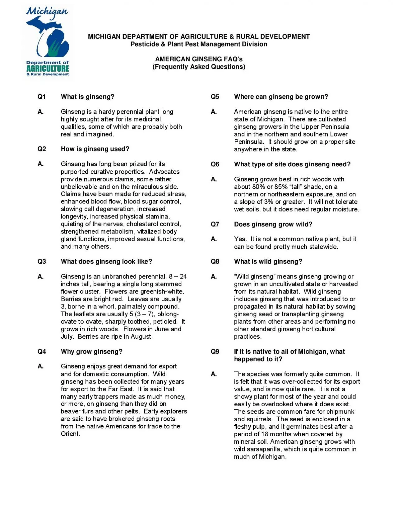 PDF-MICHIGAN DEPARTMENT OF AGRICULTURE RURAL DEVELOPMENTPesticide Plant