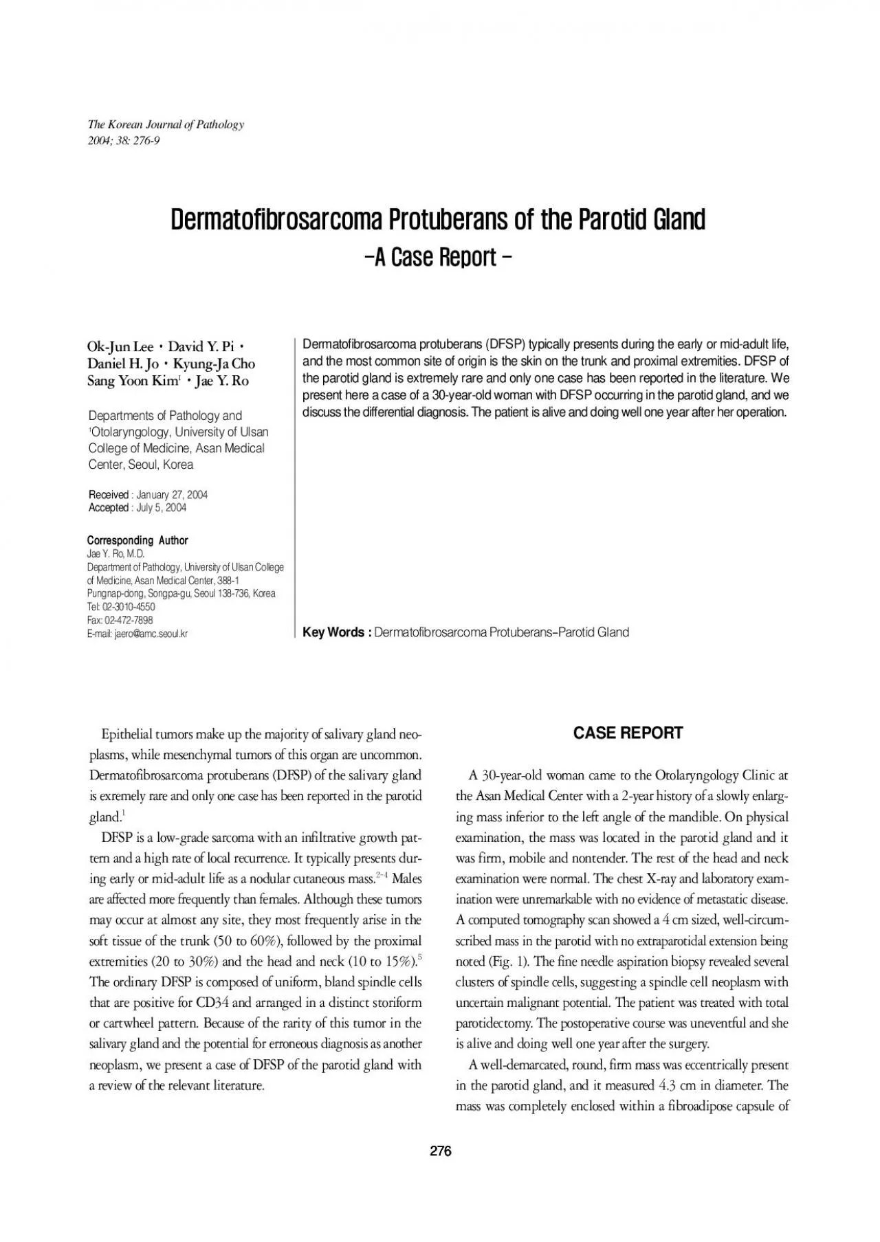 PDF-Dermatofibrosarcoma protuberans DFSP typically presents during the e