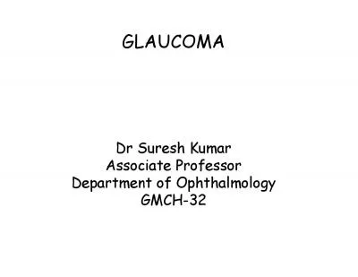 Dr Suresh Kumar Department of Ophthalmology