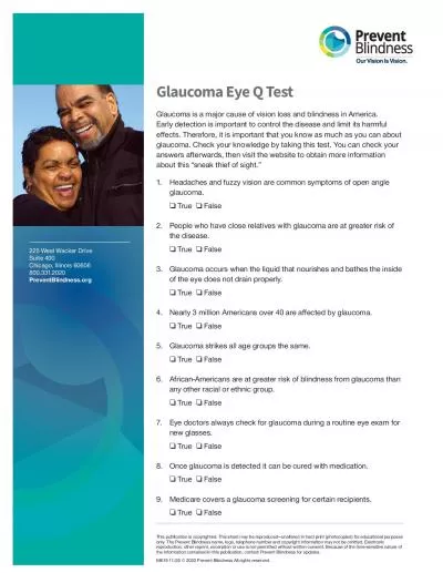 Glaucoma Eye Q Test