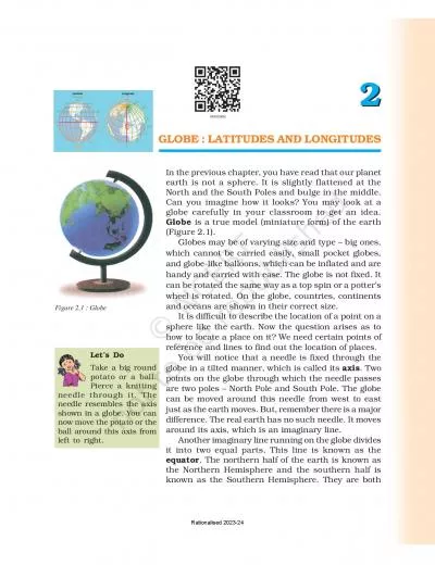 GLOBE  LATITUDES AND LONGITUDES