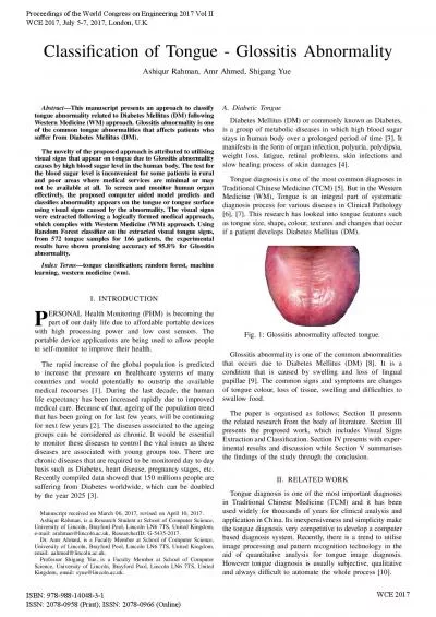 Classi2cationofTongueGlossitisAbnormalityAshiqurRahmanAmrAhmedSh