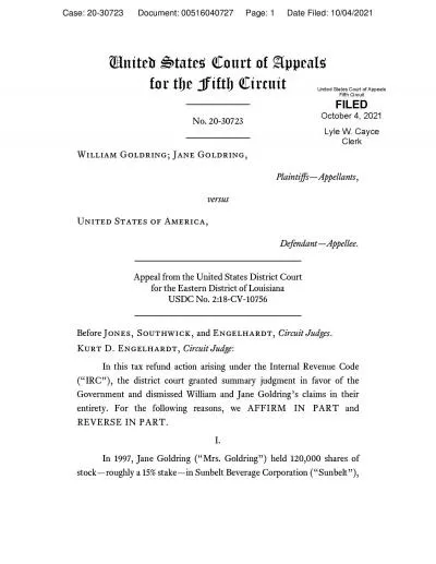 United States Court Appealsor the Fifth CircuitNo 2030723William Gold