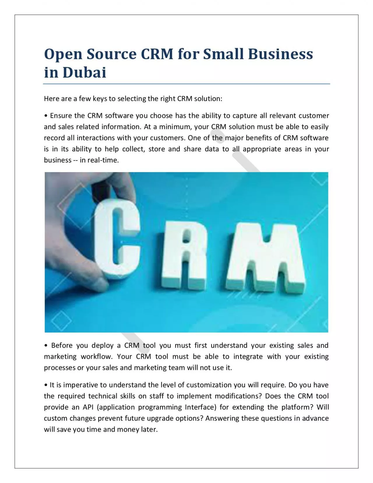 PDF-Open Source CRM for Small Business in Dubai