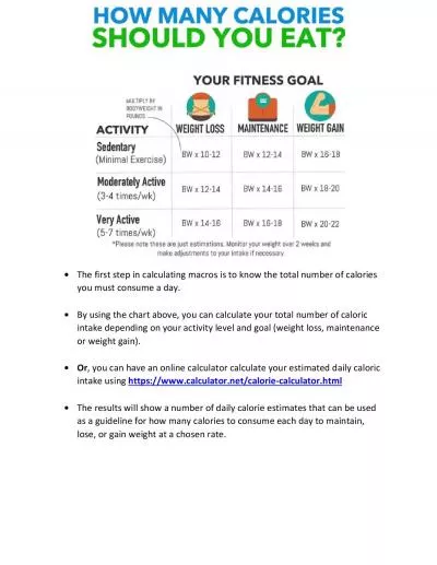 The first step in calculating macros is to know the total number of ca