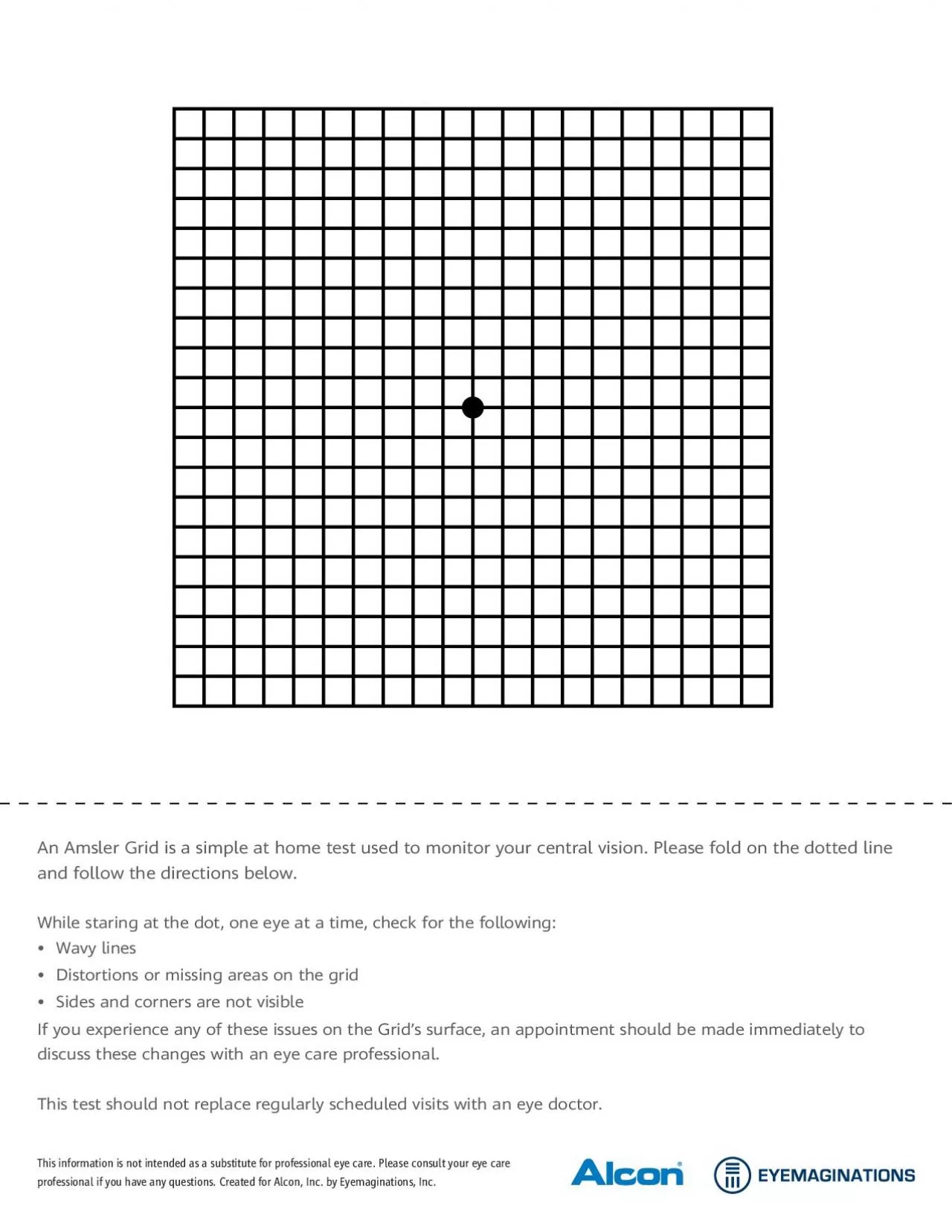 PDF-An Amsler Grid is a simple at home test used to monitor your central v