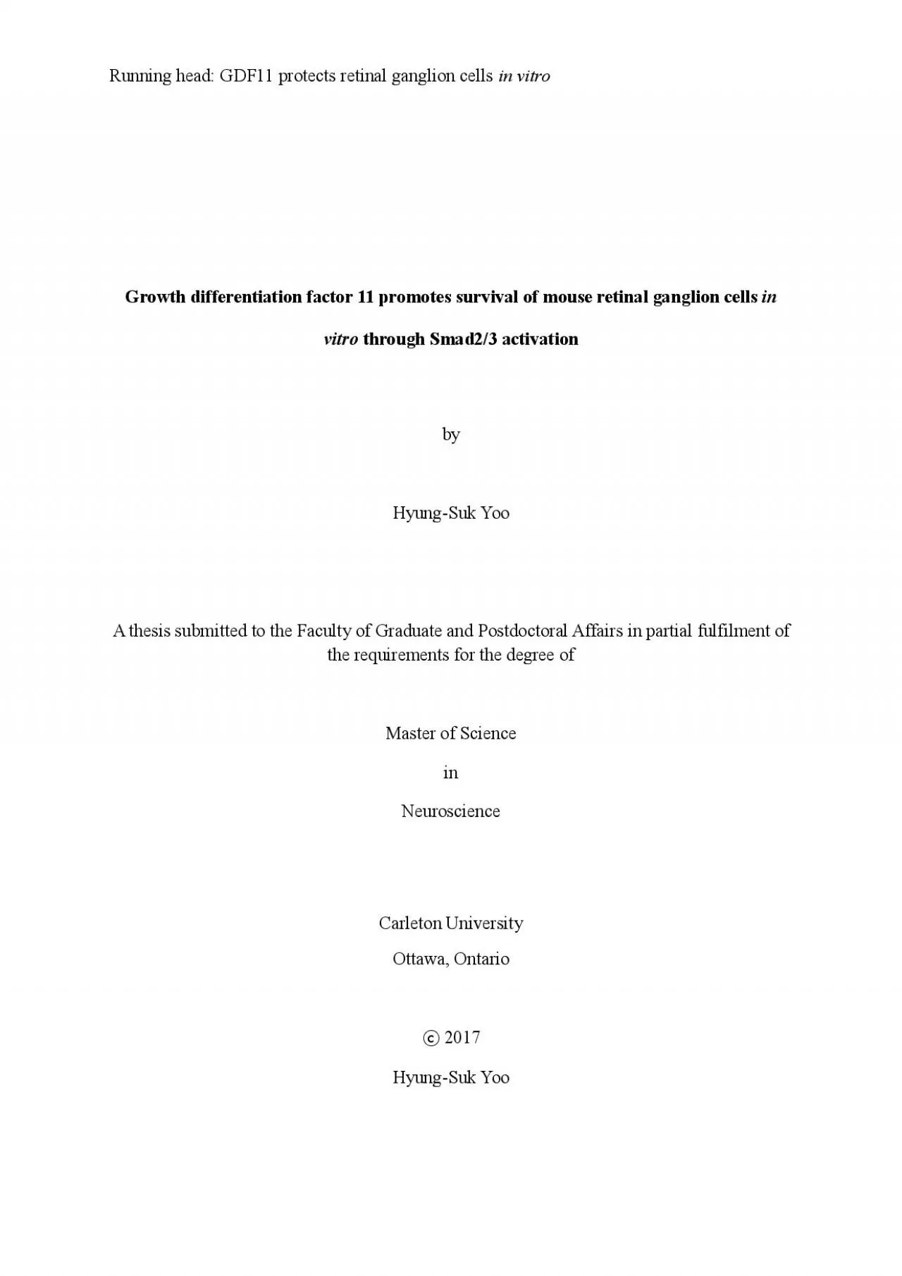 PDF-Running head GDF11 protects retinal ganglion cells