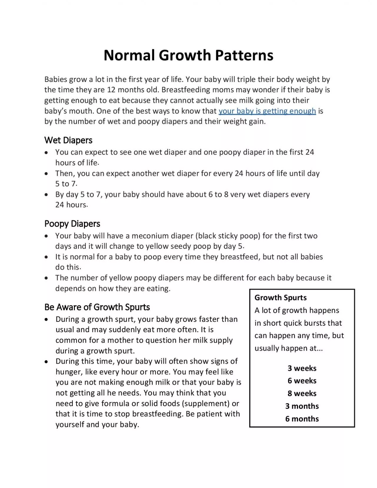 PDF-Normal Growth PatternsBabies grow a lot in the first year of life You