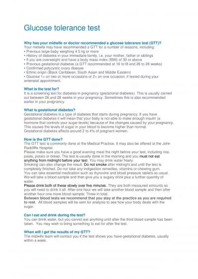 Patient information factsheet