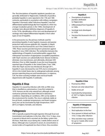 The  first descriptions of hepatitis epidemic jaundice are generally