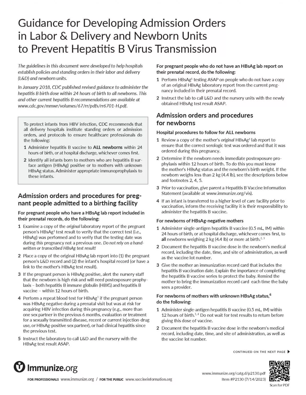 PDF-Guidance for Developing Admission Orders to Prevent Hepatitis B Virus