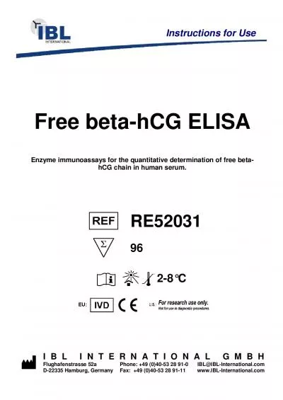 Free   hCG ELISA   RE52031
