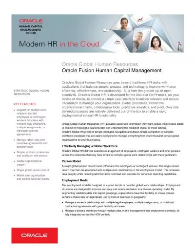 Oracle Global Human Resources