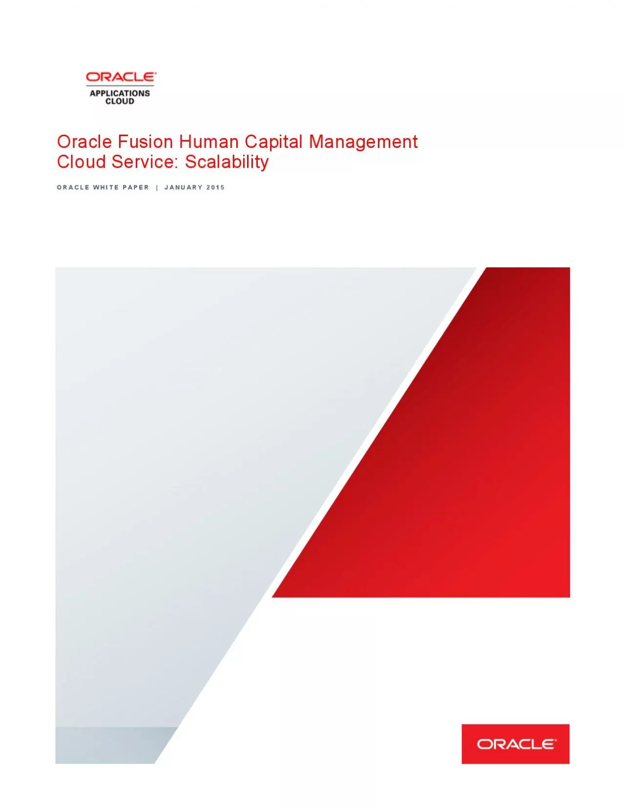 PDF-ORACLE FUSION HUMAN CAPITAL MANAGEMENT CLOUD SERVICE SCALABILITY Sca