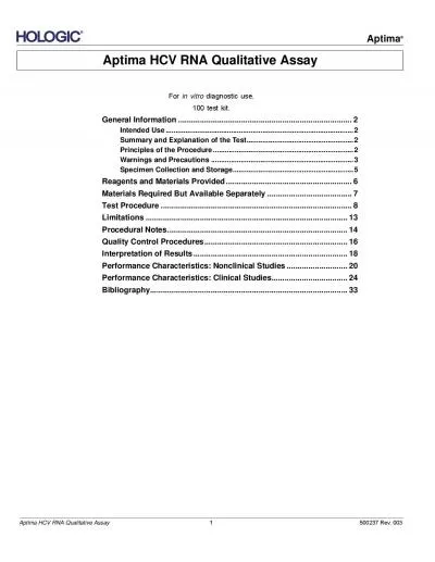 Aptima HCV RNA Qualitative Assay