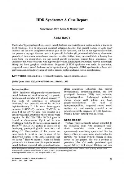 Riyad Mutair MD Basim AlMomany MD The triad of hypoparathyroidism