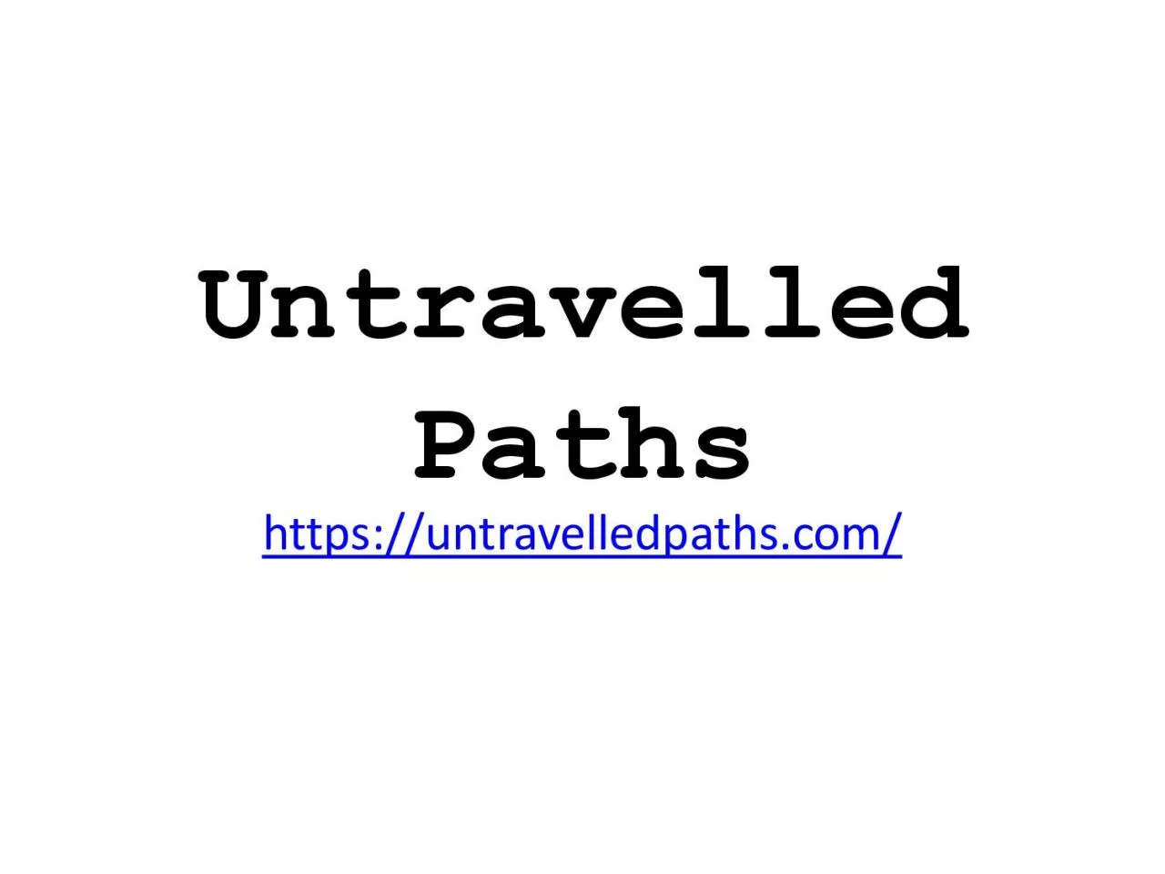 PDF-Untravelled Paths Ltd