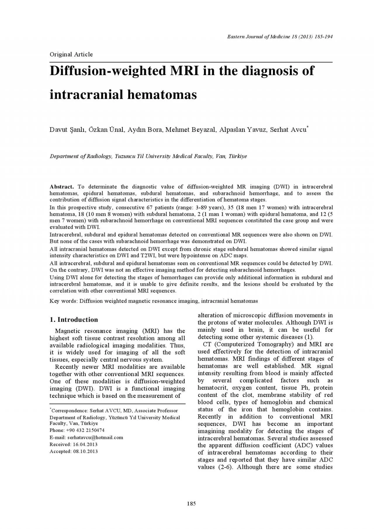 PDF-Eastern Journal of Medicine 18 2013 185194 Original Article n Bora