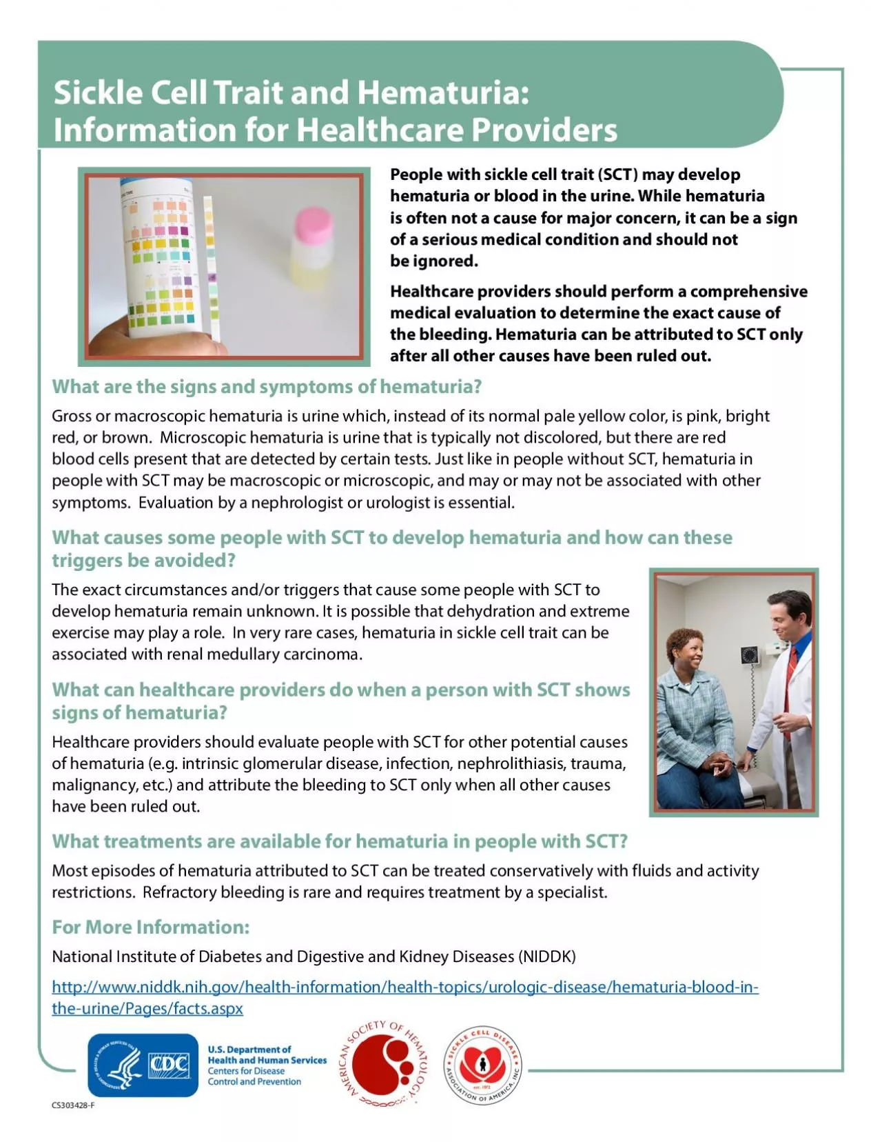 PDF-Sickle Cell Trait and Hematuria Information for Healthcare Providers