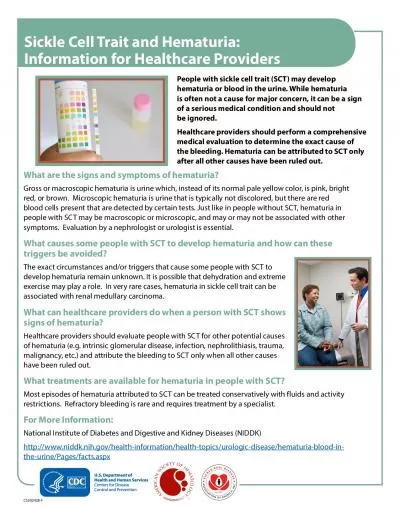 Sickle Cell Trait and Hematuria Information for Healthcare Providers