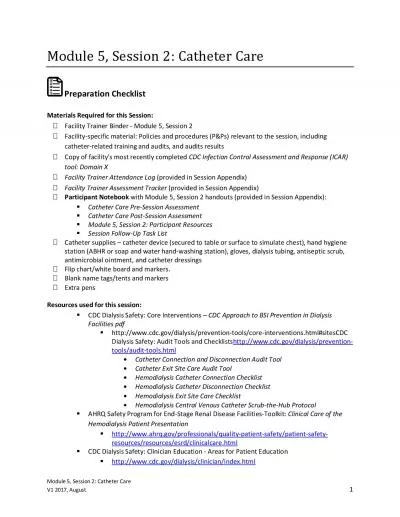 Module 5 Session 2 Catheter Care