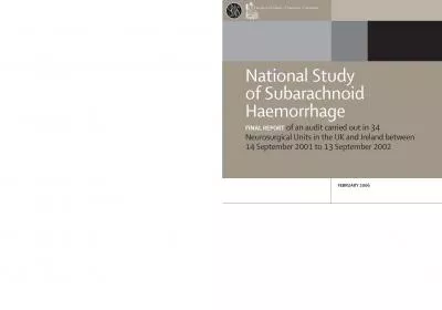 National Study of SubarachnoidHaemorrhage