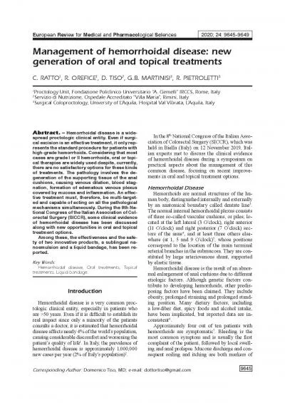 AbstractHemorrhoidal disease is a widespread proctologic clinical ent