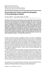 SuccessfulandUnsuccessfulPsychopaths:ANeurobiologicalModelYuGao,Ph.D.a