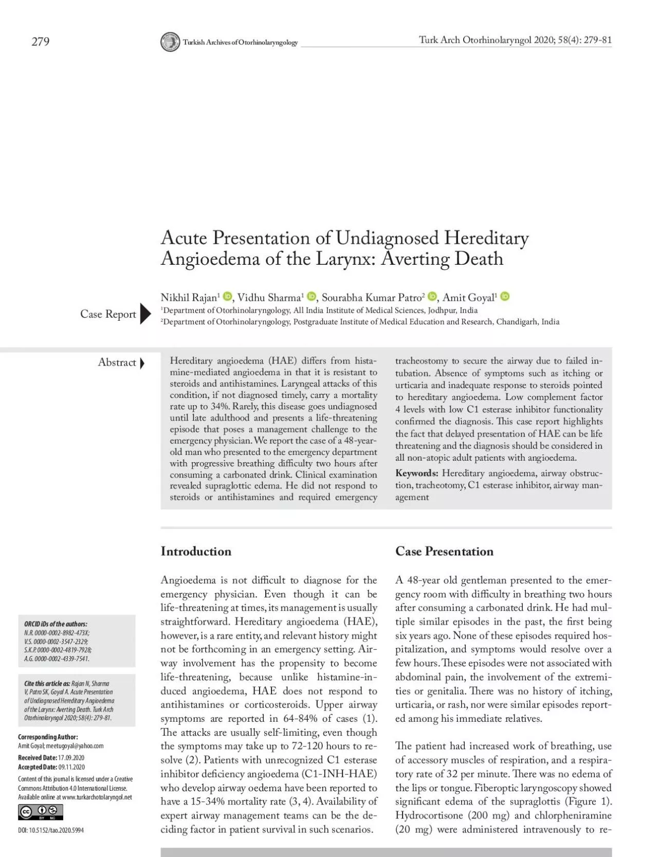 PDF-Acute Presentation of Undiagnosed Hereditary