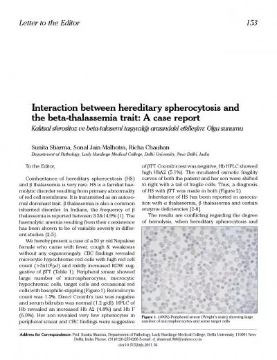 Letter to the EditorInteraction between hereditary spherocytosis and t