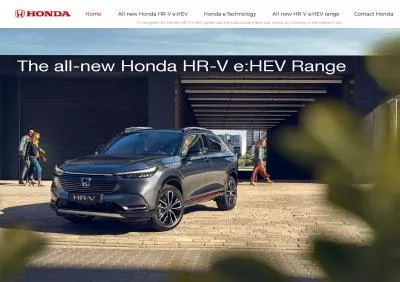 The allnew Honda HRV eHEV Range