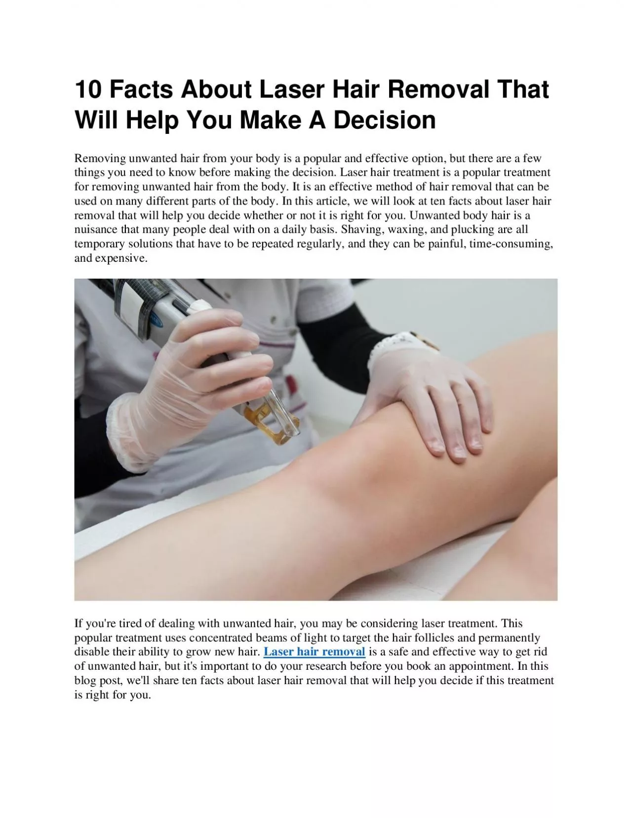 PDF-10 Facts About Laser Hair Removal That Will Help You Make A Decision