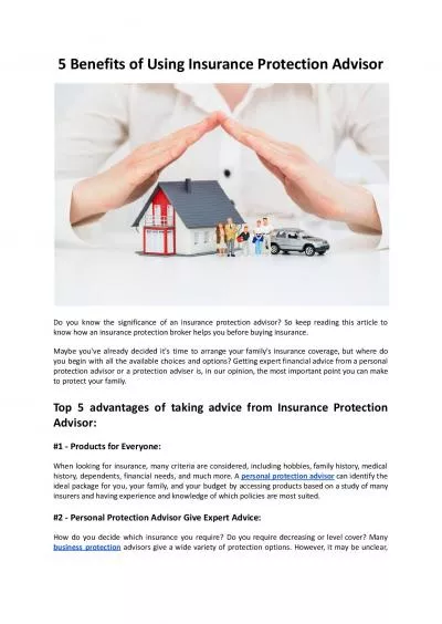5 Benefits of Using Insurance Protection Advisor - Mountview Financial Solutions