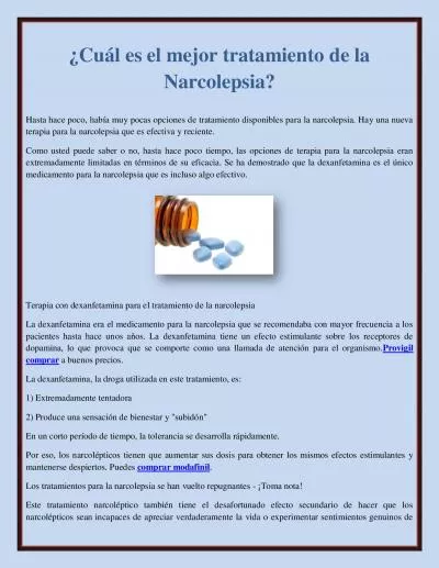 ¿Cuál es el mejor tratamiento de la Narcolepsia?