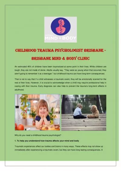 Childhood Trauma Psychologist Brisbane - Brisbane Mind & Body Clinic