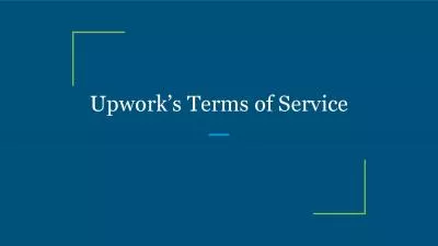 Upwork’s Terms of Service