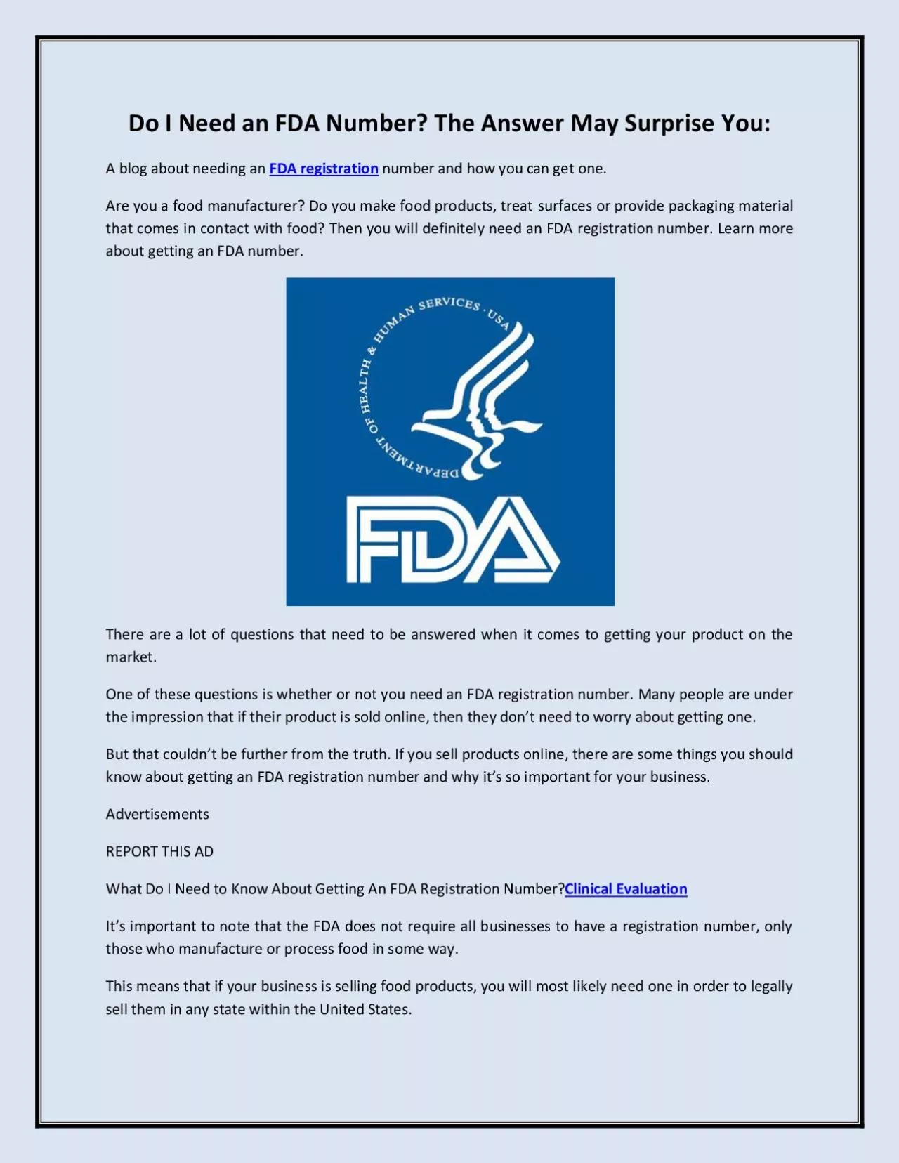 PDF-Do I Need an FDA Number? The Answer May Surprise You